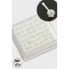 3 mm Zirkon Tek Taşlı Gümüş Hızma 36 Adet