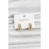 316L Çelik Gold Renk Halka Model Kadın Küpe