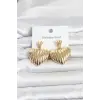 316L Çelik Gold Renk Kalp Model Kadın Küpe