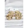 316L Çelik Gold Renk Lotus Model Kadın Küpe
