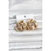 316L Çelik Gold Renk Sarmal Model Kadın Küpe