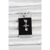 316L Cerrahi Çelik Pembe Zirkon Taşlı Kanat Model Göbek Piercing