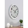 36 cm Beyaz Metal Standart Duvar Saati