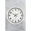 36 cm Beyaz Metal Standart Duvar Saati
