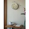 36 Cm Beyaz Retro Dekoratif Duvar Saati