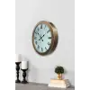 36 cm Eskitme Metal Roma Rakamlı Duvar Saati
