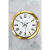 36 cm Gold Metal Roma Rakamlı Duvar Saati