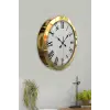 36 cm Gold Metal Roma Rakamlı Duvar Saati