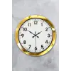 36 cm Gold Metal Standart Duvar Saati