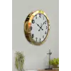 36 cm Gold Metal Standart Duvar Saati