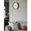 36 Cm Gri Dekoratif Duvar Saati