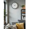 36 Cm Gri Dekoratif Duvar Saati