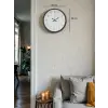 36 Cm Kahverengi Sade Dekoratif Duvar Saati