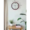 36 Cm Kırmızı Modern Dekoratif Duvar Saati