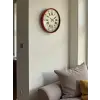 36 Cm Kırmızı Retro Duvar Saati