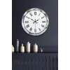 36 cm Krom Metal Roma Rakamli Duvar Saati