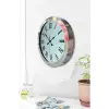 36 cm Krom Metal Roma Rakamli Duvar Saati