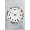 36 cm Krom Metal Standart Duvar Saati
