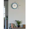 36 Cm Mavi Sade Dekoratif Duvar Saati