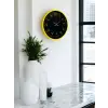 36 Cm Sarı Dekoratif Arapça Rakamlı Duvar Saati