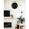 36 Cm Sarı Dekoratif Duvar Saati