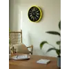 36 Cm Sarı Modern Duvar Saati