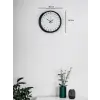 36 Cm Siyah 24 Saat Göstergeli Duvar Saati