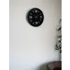 36 Cm Siyah Dekoratif Duvar Saati