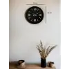 36 Cm Siyah Dekoratif Duvar Saati