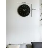 36 Cm Siyah Dekoratif Duvar Saati