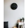 36 Cm Siyah Modern Duvar Saati
