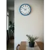 36 Cm Standart Mavi Duvar Saati