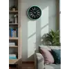 36 Cm Turkuaz Dekoratif Duvar Saati