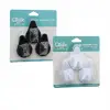 3pcs Lılyum Askı  Siyah - Beyaz Plastik   Yapışkanlı Montaj