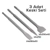 3pcs Murç Seti Sivri -düz 25cm