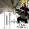 3pcs Murç Seti Sivri -düz 25cm