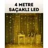 4 Metre Şelale Perde Led Işık Dış Mekan İç Mekan Uyumlu