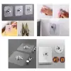 4 Parça 10mm Vidalı Şeffaf Pvc Yapışkan Askı