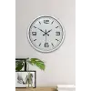 40 cm Beyaz Metal Modern Duvar Saati