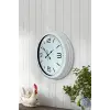 40 cm Beyaz Metal Modern Duvar Saati