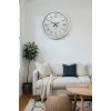 40 cm Beyaz Metal Retro Duvar Saati