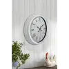 40 cm Beyaz Metal Retro Duvar Saati