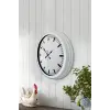 40 Cm Metal  Beyaz Modern Duvar Saati