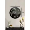 40 cm Siyah Metal Modern Duvar Saati