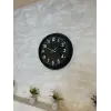 40 cm Siyah Metal Siyah Kadran Duvar Saati
