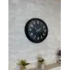 40 cm Siyah Metal Siyah Kadran Duvar Saati