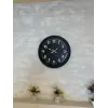 40 cm Siyah Metal Siyah Kadran Duvar Saati