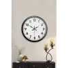 40 cm Siyah Metal Standart Duvar Saati