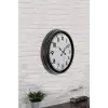 40 cm Siyah Metal Standart Duvar Saati
