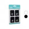 4pcs Cloud Askı No-2 Siyah - Beyaz Plastik Yapışkanlı Montaj